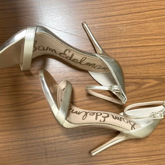 Sam edelman heels gold cheap